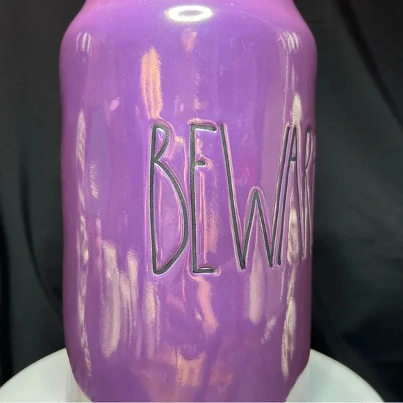 Rae Dunn Halloween 2024 Purple Luster Beware Canister & Ghost Measuring Cups - Picture 8 of 15
